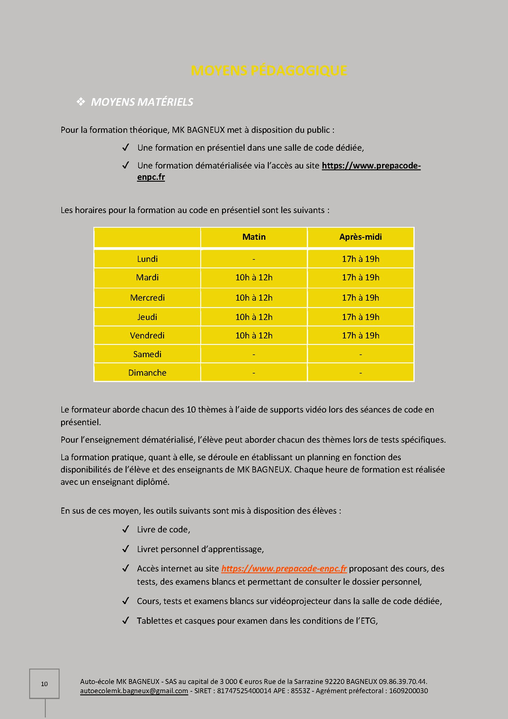 Forfait Permis B 20 Leçons - Auto Ecole MK Bagneux